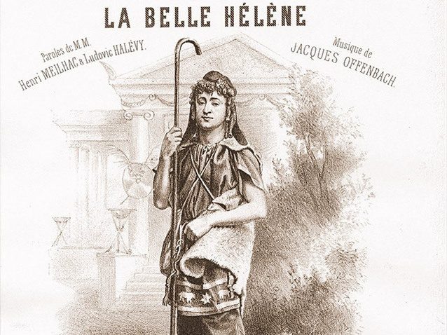 Affiche ancienne de La Belle Hélène d'Offenbach